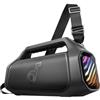 Soundcore Boom 2 Plus Cassa Bluetooth Potente per esterni, 140W, 2+2 canali stereo, BassUp 2.0, Bluetooth 5.3, 30W ricarica rapida, 20 ore di riproduzione, IPX7, luci RGB, USB-C, EQ personalizzata
