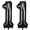 OFFCUP Palloncini Compleanno Nero 101 CM, Palloncino Numero "11", Foil Palloncini Numeri, Giganti Numeri, Decorazioni Festa Compleanno, Gonfiabili Pallone per Anniversario