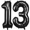 OFFCUP Palloncini Compleanno Nero 101 CM, Palloncino Numero "13", Foil Palloncini Numeri, Giganti Numeri, Decorazioni Festa Compleanno, Gonfiabili Pallone per Anniversario