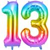 OFFCUP Palloncini Compleanno Colore 101 CM, Palloncino Numero "13", Foil Palloncini Numeri, Giganti Numeri, Decorazioni Festa Compleanno, Gonfiabili Pallone per Anniversario