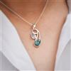 Pendente Fatto A Mano In Argento Sterling 925 Con Turchese Blu E Topazio S-40