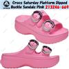 Crocs Sandali Crocs Saturday platform con fibbia immersa rosa 213246-669 taglia unisex
