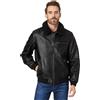 Levi's Men's Faux Leather Aviator Bomber Jacket with Sherpa Collar Giacca, Nero, S Uomo