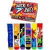 United Oddsocks - Sock n Roll - Confezione da 6 calzini colorati Mix & Match Rock and Roll da uomo, UK 6-11 | EUR 39-46 | US 7-12. Divertente e stravagante regalo di compleanno, Natale, festa del papà