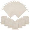 OFFCUP 18 Pezzi Sacchetti Regalo di Cotone, 13x18cm Sacchetti di Cotone, Sacchetto per Gioielli, Sacchetti di Stoffa con Coulisse per Fai da Te Pittura Regalo Gioielli Natale Fiesta Cosmetici