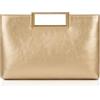 Milisente Pochette da donna formale/casual, scintillante in pelle PU con manico, per balli, cocktail, matrimoni (oro), Oro
