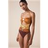 Calzedonia Costume Intero Sunset Shades Marrone