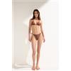 Calzedonia Triangolo Costume Polka Dot Brown Marrone
