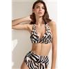 Calzedonia Triangolo Imbottito Costume Savannah Zebra Stampa