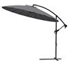 VOUNOT® Ombrellone Decentrato Shanghai 300 cm, Parasole Giardino Grande con Manovella e Copertura, Protezione UV, Grigio