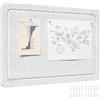 Lifewit Bacheca in feltro decorativa pieghevole e adesiva, 57 x 37,5 cm, alternativa al sughero, ideale per appunti e per l'esposizione murale in ufficio, 20 puntine incluse, Grigio Nuvola