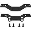 Runup RC Buggy Anteriore e Posteriore Piastra Ammortizzatore Alluminio 7075 Parti di Upgrade Compatibile per Arrma 1/14 Mojave Grom Mega 380 1/16 Mojave Grom 1/18 Granite Grom Upgrade Parti (Nero)