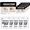 Gigastone [10 x Alta Resistenza] GIGASTONE MLC Micro SD 16GB, Set da 5, 10x High Endurance, 16 GB per Telecamera Sorveglianza, Gopro, Dashcam, Lettura fino a 95 MB/s. Per video 4K, U3 V30 C10 + Adattatore SD