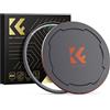 K&F CONCEPT Nano-Xcel 82mm Magnetico Filtro di Protezione UV + Tappo | Filtro UV con Copriobiettivo Magnetico in Vetro Ottico con Nano Rivestimenti - FG701