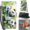 PHINIENLAND Cover per Xiaomi Redmi Note 13 Pro Plus 5G Case PU Pelle Custodia [Kickstand] [Chiusura magnetica] [Slot per Schede], Portafoglio Flip Custodia per Redmi Note 13 Pro+ 5G,Panda