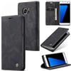 Sojlecyu Cover per Samsung Galaxy S7 Edge Custodia, a Libro Portafoglio in Premium Pelle PU Porta Carte Flip Case Supporto Protezione Case Cover per Samsung Galaxy S7 Edge, Nero