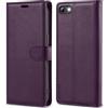 VEGOSCASE Custodia per iPhone SE 2020/2022, Custodia a Libro in PU Pelle, Cover a Libro Magnetica [Blocco RFID] Portafoglio con Slot per Schede per iPhone SE 2020/2022, Viola