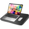 Duronic DML412 Supporto Laptop con imbottitura | Piattaforma Tablet con cuscino e maniglia integrata | Scrivania portatile | Vassoio ergonomico per letto, divano e auto