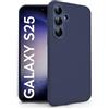 N NEWTOP Cover Compatibile per Samsung Galaxy S25, Custodia TPU SOFT Gel Silicone Ultra Sottile Flessibile Case Posteriore Protezione Fotocamera Anti Urto Guscio Scocca Colorato Fina (Blu)