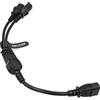 ZBLZGP Cavo di alimentazione IEC 320 C14 maschio a 2XC13 femmina, C14 a 2 x C13 UPS/PDU Y Type Splitter cavo di alimentazione, 250 V/10 A (C14-2 x C13 30 cm)