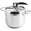 INOXPRAN - Pentola a Pressione, Acciaio Inox, Capienza 7 L, Triplo Fonto Adatto a Tutti i Piani di Cottura compreso l'Induzione, Cucina Rapida e Risparmio d'Energia, Lavabile in Lavastoviglie
