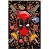 Grupo Erik: Poster Deadpool - Bullets and Chimichangas | Poster da parete Marvel, 61 x 91,5 cm, Poster da muro con carta lucida e incorniciabile, Deadpool Gadget