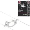 Paulmann CorDuo 94415 - Faretto LED RoundMac DC con 1 x 4,5 Watt espandibile cromato opaco, fune metallica cromata 3000 K