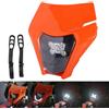 JFG RACING Faro Anteriore Universale Motocross,Mascherina Moto con Faro-Arancione
