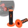 JFG RACING 1 Paio di Manopole Manubrio Moto,Manopole Moto da 22 mm/24 mm,Manopole Acceleratore Antiscivolo per Pit Dirt Bike Motocross-Arancione