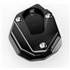 ZEXDDI Adatto per Kawasaki Z650 Z900 RS Ninja 650 1000SX ZX6R ER6N Ninja 250 300 Z1000 Moto CNC Cavalletto Piede Ingranditore Cavalletto Laterale Estensione Pad (nero)