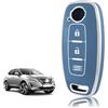 TOOMUME Cover Chiave TPU, Custodia Chiave Adatto per Nissan Qashqai J12 Juke F16 X Trail T33 Airya B6 B8 B9 Micra Altima Teana Murano Kicks, Copri Chiavi Guscio Chiave Auto Telecomando - Tre Linee