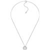 Michael Kors collana con pendente da Donna in ottone con chiusura ad anello a molla,Lucido d'argento