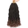 Mscat 14 Manici Ondulati Senegalese Uncinetto Capelli 8 Pacchetti Pre-Ricci Passion Twist Capelli con Estremità Ricci Sintetici Sfumatura Havana Twist Acconciatura Capelli Extension per Donne Bambine
