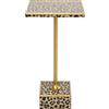 Kare Design Tavolino da caffè Leo 25x25cm Leo, leopardato, 25x25, quadrato, piano appoggio, per vasi di fiori, stile glam, soggiorno, corridoio, stanza da letto