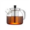 Ehugos - Teiera in vetro con infusore rimovibile, 800 ml, adatta per piano cottura, piccola teiera realizzata a mano per donne e adulti, con infusore in acciaio inox