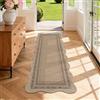 SHACOS Tappeto Passatoia per Corridoio Cucina 60x180cm, Aspetto di Juta, Tappeto Corridoio Lungo Moderno Antiscivolo Lavabile Tappeti Runner per Ingresso Cucina Lavanderia