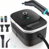 LIFEJXWEN Pulitore a Vapore Portatile 2500W, 4.5BAR Alta Pression, Riscaldamento 15s, Serbatoio 1250ml, 9 Accessori, 2m Tubo - Per Cucina, Auto, Pavimenti, Finestre, Barbecue con 3 Livelli Vapore