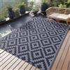 Homaxy Tappeto esterno, resistente intemperie, plastica, anti-raggi UV, reversibile, lavabile, balcone, giardino, terrazza, campeggio, picnic (120 x 180 cm, nero e grigio)