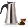 CUPERINOX - Caffettiera Induzione 6 Tazze Moka Acciaio Inox | Espresso Italiano 300 ml, Valvola Sicurezza | Manico Anti-Ustione, Lavastoviglie | Ergonomica, Pratica | Moka Pot