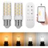 I-SHUNFA Lampadina LED Smart con Bluetooth E27, 10W 1000LM, AC 230V, luminosità regolabile dall'1% al 100%, temperatura colore regolabile da 2700K a 6500K, controllo tramite APP (2 Pack (With Fernbedienung))