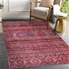 NETLINE HOME Tappeto Lavabile in Lavatrice per Cucina | Adatto Agli Animali Domestici | Design Orientale | Antiscivolo (Rosso, 80X150 CM)