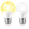 SCNNC G45 E27 Lampadine LED con Sensore Crepuscolare da Esterno 5W Bianco Caldo 3000K, Auto On/Off Lampadina LED E27 Sensore Crepuscolare per Corridoio Giardino Patio Veranda Scale, 2 Pezzi