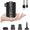 SINZONeu Pompa Aria Elettrica Ricaricabile USB 280L/min, 3600mAh, 4 Ugelli, Display Digitale, Portatile Mini per Materasso Gonfiabile Campeggio Spiaggia Giardino