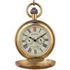 Tiong Orologio meccanico da tasca e da taschino in rame antico, da uomo, con catena e scatola regalo natalizia, Oro 1., Antico