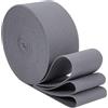 BENECREAT Elastico da Cucito da 8 m, Cordino Elastico Piatto Largo 5cm, Cinghie Elastiche Intrecciate per Cinture, Pantaloni, Vestiti, Fai da Te (Grigio)