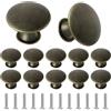 YSDMY Manopole per Mobili da Cucina 12 Pezzi Pomelli per Mobili Pomelli per Cassetti 30mm Manopole per Porte per Armadietti,Pomelli Acciaio per l'hardware dei Mobili dell'armadio(Bronze Blu+25mm Vite)