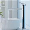 Kelleria Rubinetto Bagno Alto Cromato, Miscelatore Monocomando per Lavabo, Rubinetto per Lavabo con Altezza Beccuccio di 225mm, Rubinetteria Lavabo in Acciaio Inox