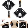 AKOLAFE 2 Pezzi Morsetto Angolare 90° in Lega di Alluminio - Right Angle Clamp Robusto per Legno, Metallo, Lavori Manuali (Nero)