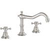 Weirun Rubinetto miscelatore vintage a 3 fori per lavabo a doppia maniglia diffuso per lavandino e vasca da bagno, montaggio su piano, 8 pollici, 2 maniglie, 3 fori, rubinetto per vasca da bagno nichel