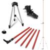 Mountlaser Treppiede telescopico da 3,6 m con supporto per laser, asta telescopica per lase a linee incrociate con viti filettate da 1/4 e 5/8, rosso